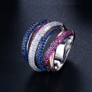 Ruby Sapphire Party Ring